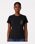 Structured Crew Neck Tee – Black Print
